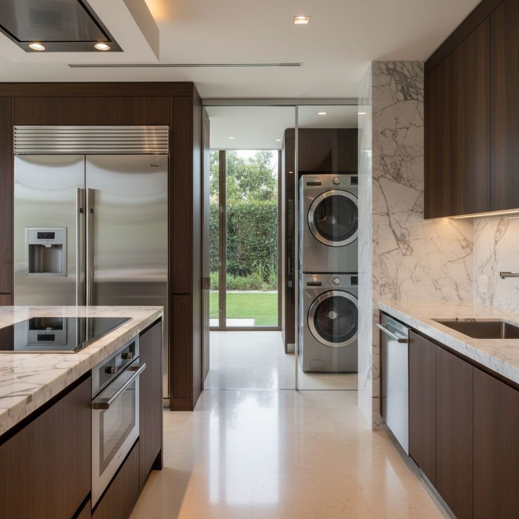 Premium household appliances in a luxury home environment